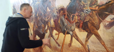 Creating the Charge At Beersheba Painting