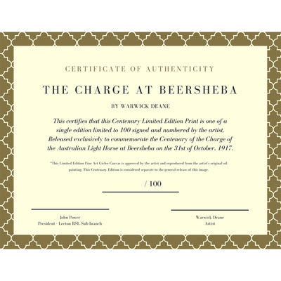 Charge at Beersheba - Centenary and Gallery Editions